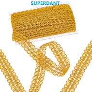 SUPERDANT 1card Metallic Braid Trim Golden Centipede Lace Ribbon 13 Yards Woven Gimp Braid Trim Deco