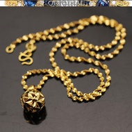 916gold Necklace Hollow Ball Pendant Necklace in stock