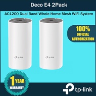 TP-Link Deco E4 AC1200 Dual Band Whole Home Mesh Wi-Fi System Mesh Router,Pack of 2,TP LINK