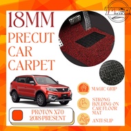 Proton X70 OEM PRECUT PVC CARPET Coilmat Karpet 18mm+-Magic Grip 2 ROW
