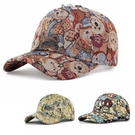 NARCIS Cute Bear Baseball Cap, Little Bear Print Bear Print -Teens Caps, Cartoon Cotton Duckbill Cap