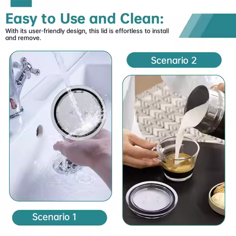 MSOR Milk Frother Lid Cover & Seal Replacement Parts for Nespresso Aeroccino 3 3R 3593 & 3594 Milk F