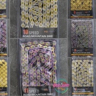 RANTAI SEPEDA VG SPORTS 9 SPEED 10 SPEED 11 SPEED SILVER GOLD RAINBOW