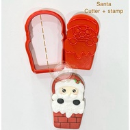 COOKIE CUTTERS CHRISTMAS SANTA 6.Plastic Cookie Mold