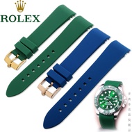 Curved End Silicone Rubber Watch Strap for Men Women Rolex Water Ghost 18mm 20mm 22mm 19mm 21mm 24mm Sport Wristband with Logo
