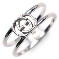 二手 Gucci G 標誌戒指，10 碼，925 銀材質，約 2 克。女士款。