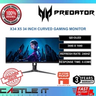 Acer Predator X34 X5 34 Inch OLED WQHD 240Hz 0.03ms Curved Gaming Monitor UM.CXXSM.501