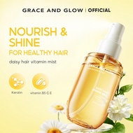 Grace and Glow Daisy Vitamin Hair Mist Spray Keratin Hair Vitamin Perfume Volumizing Anti Frizz Dail
