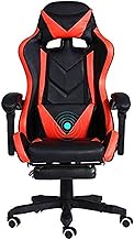 Office Chair Gaming Chair Computer Chairs Swivel Chair Video Elevating Rotary with Footrest Armchair Ergonomics Computer Chair,Red White (Black Red) lofty ambition