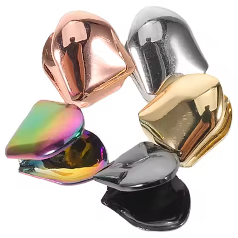 5Pcs Hip Hop Teeth Grill Caps Multi Color Removable Single Tooth Cap Party Rapper Cosplay Teeth Jewe