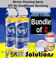 Pack of 2 Aircon Cleaning Spray DIY Air Conditioner Con Clean Tool Service Cleaner