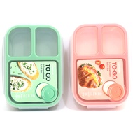 LocknLock TO GO 3 COMPARTMENT LUNCH BOX 980ml, / 1.5L (mint, pink)
