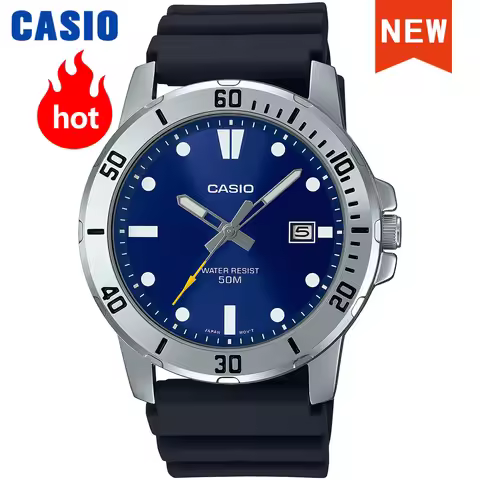 Casio watch for men business fashion resin strap waterproof watch MTP-VD01-2E