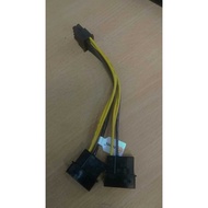 Dual Molex 4 Pin To 8 Pin GPU Connector Power Cable