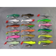 Soft lure 8cm. 9gram. worm hoox 2/0 soft plastic lure