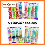 (10pcs) Sour Ties Sour / Sour Belt Candy assorted fruit flavour