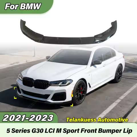 For BMW 5 Series G30 LCI M Sport 2021 2022 2023 Car FD Style Front Bumper Lip Sports Racing 3PCS Fro
