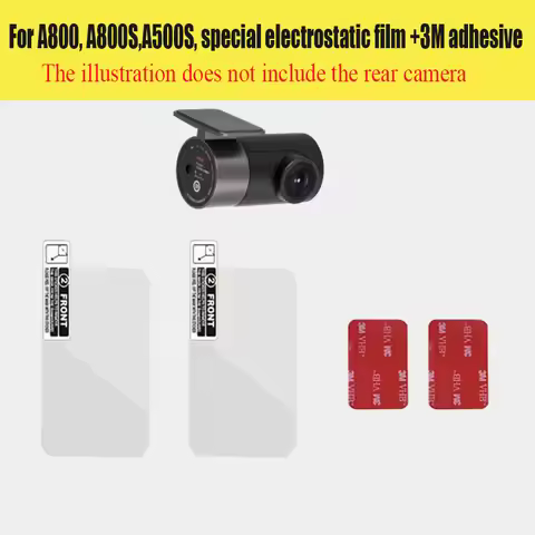 For 70mai A500S A800 A800S 4K Dash Cam Rear camera special electrostatic film +3M adhesive 2PCS + au