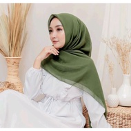 PAKET USAHA 100RB DPT 10PCS HIJAB BELLA SQUARE JAHIT TEPI TANPA LABEL