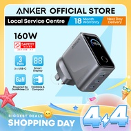 Anker Prime Charger 160W Fast Charging 3-Port USB C GaNPrime Charger Compact Foldable Charger A2687
