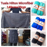 Tuala Hilton premium Microfiber 140x70cm saiz Dewasa Bercorak Dan Plain