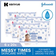 Johnson's Baby Wipes Bundle ( Messy Times, Lightly Fragrace, Fragrance 20s x 6 )