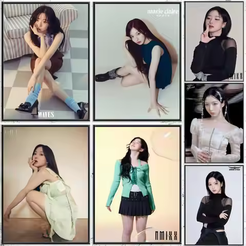 K-pop Idol Haewon Poster Self-Adhesive Waterproof Wall Stickers Coffee Bar Home Wall Decor