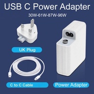 USB C Laptop Power Adapter For Macbook Pro A2338 A2289 A2251 A1990 A2141 96W 87W 61W 30W Macbook Air