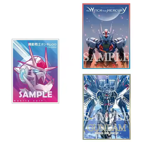 60Pcs/Set 67*92mm Anime Game GUNDAM Series GTCG Flash Card Sleeve AERIAL EXIA Freedom Hobby Collecti