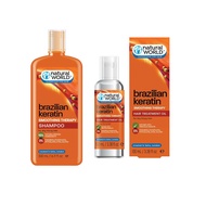 Natural World Brazilian Keratin Shampoo And Brazilian Keratin Hair Treatment