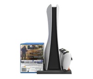 PS5 冷卻站包括雙快速控制器充電底座和用於光盤和數碼版的冷卻風扇  bynckp PS5 Cooling Station included Dual Fast Controller Charging