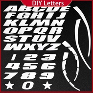 White A-Z 0-9 Sticker High 2.7cm Car Motorcycle Universal Personality Wheel Sticker 3D English Lette