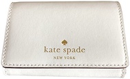 Kate Spade New York Christine Leather Card Case Coin Purse Mini Wallet Cream