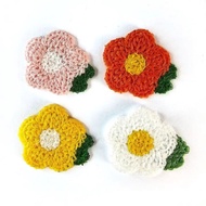 Crochet wool crochet flower patch, scattered flower