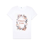 ใหม่ AIIZ (เอ ทู แซด) - เสื้อยืดผู้หญิงลายกราฟฟิก  Flower In The Garden Graphic T-Shirts Size S-4XL