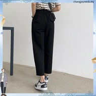Eyouth 10133  High waist straight leg pants women casual pants