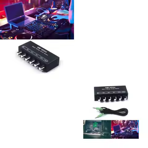 A3PD HP204 Individually Control Stereo Auditory Mixer Headphones Amplifier for Music Producer with 2