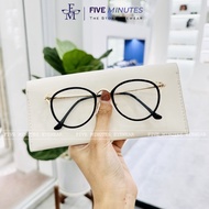 Women's round glasses frame, multi-colored angular 90029, metal material, plastic rim, Five Minutes 