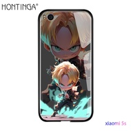 เคส Hontinga สำหรับ Xiaomi Mi 5s Plus A1 6 A2 8 Pro Lite SE 9 Pro SE A3 CC9 PocoPhone F1 Mix 2S 3 Note 10 Lite Pro เคสหลังกระจกน่ารักลายการ์ตูนลูฟี่เคสโทรศัพท์เคสแข็ง