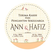 100PCS STICKER CUSTOM GOODIES / WEDDING