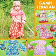 PLUS HIJAB setelan Gamis karakter Kartun lucu baju muslim anak balita
