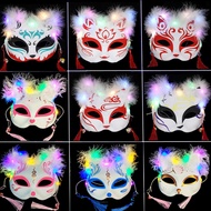 Cat Mask glowing Fox Mask glowing Fox Mask Japanese style Japanese style Tik Tok Same style Hand-Pai