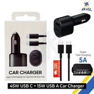 [KN ACC] SAMSUNG SUPER FAST CHARGING TYPE C 60W CAR CHARGER