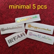 LATIN MOTIF HOLOGRAM STICKER CUSTOM NAME, IG