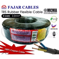 FAJAR 3 Core 2.5mm PVC Flexible Cable (100MTR)