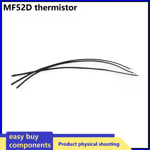 10PCS NTC Thermistor Thermal Resistor MF52B MF52D 10K 100K Probe strap wire B3950 B3435 1% 10CM Temp