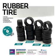 Hotwheels rubber tires. For diorama Toyo/ Michelin/ Advan/ Nitto Carlomo inno Mini gt r35 s15 subaru