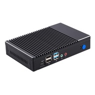 HUNSN Fanless Mini PC, Desktop Computer, Windows 11 Pro or Linux Ubuntu, Quad Core AMD A6 1450, BH05