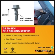 DS 516 HO | Self Drilling Screws | 16mm Skru Besi Bumbung | C Channel Screws | Skru Besi Channel