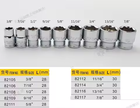 BESTIR tool 10mm 3/8" dr. 6pt inch socket wrench 3/8" 7/16" 1/2" 9/16" 5/8" 11/16" 3/4" 13/16" 7/8" 